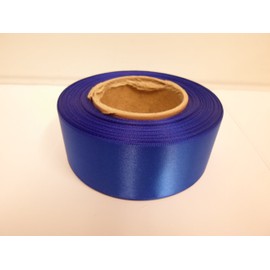 2 metres of 38mm Satin Ribbon Royal Blue Cobalt Blue Double Sided 38 mm 3.8cm