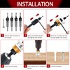 SUPAWAY 6-Piece Countersink Drill Bit Set, 8 mm Round Shank,