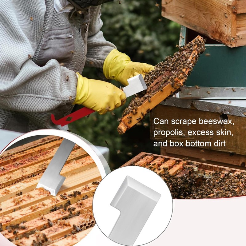 PACIOCEAN 2 Pack Stainless Steel Hive Tool J Hook Bee
