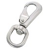 Stainless Steel Metal Fittings, Ice Snap, Wire Diameter 0.1 inches (3 mm), Total Length 2.2 inches (57 mm), Working Load 44.1 lbs (20