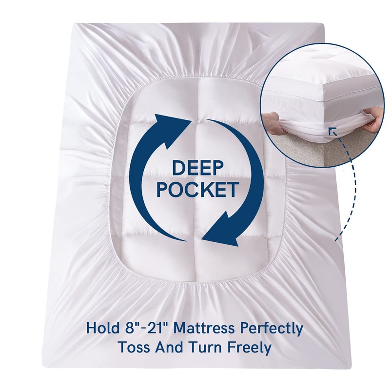 ELEMUSE Full XL Mattress Topper for Back Pain, Extra Thick