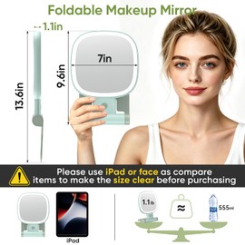 30X Makeup Mirror with Lights,3000mAh Travel Magnifying Mirror