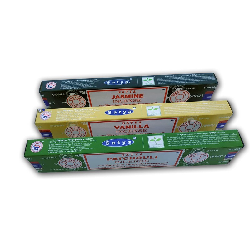 Aromatic Incense Pack x 3 Satya Frankincense Vanilla + Jasmine