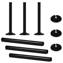 6PCS Radiator Pipe Covers and Pipe Collars Pipe Central Heating Clip On Covers 15mm x 200mm Black
