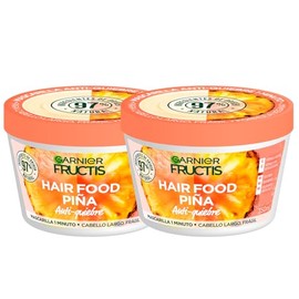 Kit Garnier Fructis Hair Food Piña 2 pack de mascarilla Anti-quiebre, ideal para pelo largo, frágil