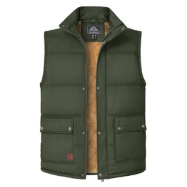 MAGCOMSEN Winter Vest Mens Vests Outerwear Sleeveless Jacket Mens Yellowstone Vest Spring Green XL