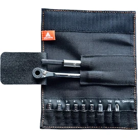Rocknroll Mini Ratchet Bike Tool Kit with 9 Tool Bits, Extension Rod, Multitool Kit for Road and Mountain Bikes (Black)