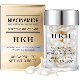 HKH Cápsulas De Suero De Niacinamida Para El Rostro Antiedad, Elimina Manchas Oscuras, Hidratante Con Ácido Hialurónico Y Vitamina E. Reduce Arrugas