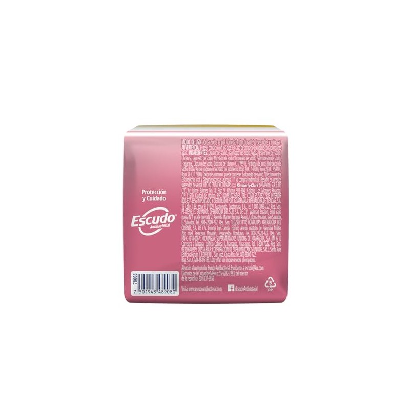 Escudo Antibacterial, Jabón de Tocador Protección con Vitamina E, 3
