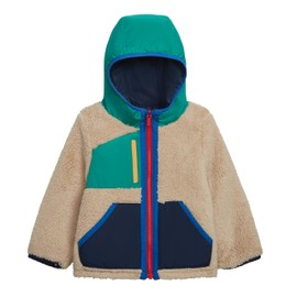 Carter's Boys' Midweight Reversible Sherpa-to-Poly Hooded Jacket, Khaki