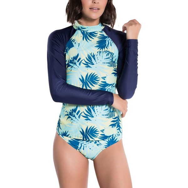 ToBeInStyle Women’s Long Sleeve Rash Guard Bikini Tops or Sets,