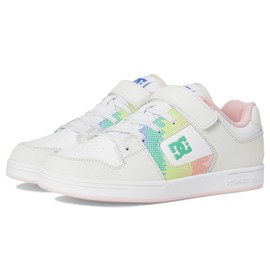 DC Manteca 4 V (Little Big Kid) Skate Shoe, White/Pink/Multi, 4.5 US Unisex