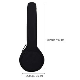 Banjo Gig Bag Thickened Banjo Portable Backpack Five String Banjo Storage Pouch for Storage Banjo Strap