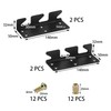 4 PCS Heavy-Duty Bed Rail Support Brackets,Three-Hook Bed Frame Fasteners