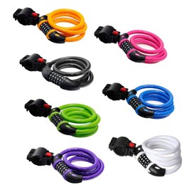 Bike Lock, GoFriend Bicycle Lock High Security 5 Digit Resettable Combination Coiling Cable Lock Best for Bicycle Outdoors, 1.2mx12mm (Black)