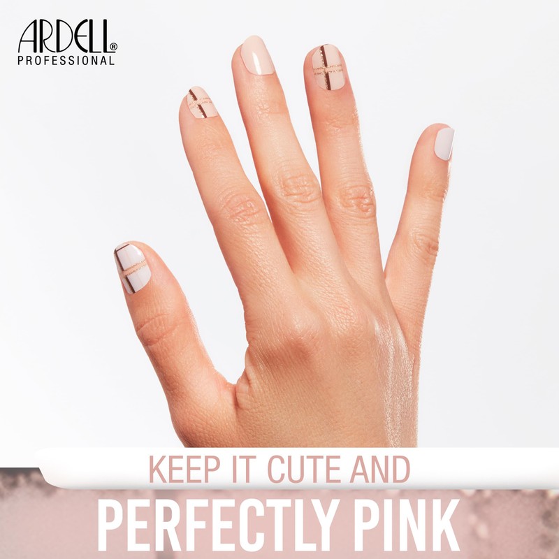 Ardell Nail Strips - Pink Perfection, Easy to Apply Wraps,