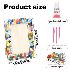 emperoch Picture Frame Mosaic Sets Mosaic Photo Frame Wooden Picture Frame Suitable as a Gift for Girls and Boys