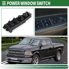 Motoforti Power Window Switch Window Control Switch for Dodge Dakota Durango for Ram 1500 No.56049805AB/56049805AA Black