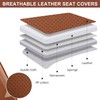 Car Seat Covers Full Set, Breathable Leather Automotive Front and