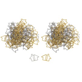 Calendars and More House Shaped Paper Clips, Perfect Real Estate Agent Office Supply, Blue, Red, Green, and Gold (Multi-Color - 50 Pack)