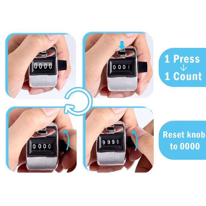 Hitopin 9 Pieces Mechanical Hand Counter, Hand Counter, Finger Counter,