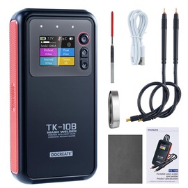 Portable Battery Spot Welder, 1.8" LCD Screen 1200A Dual Pulse Battery Welder with USB Output Rechargeable for 18650 Battery Packs Electronics Welding