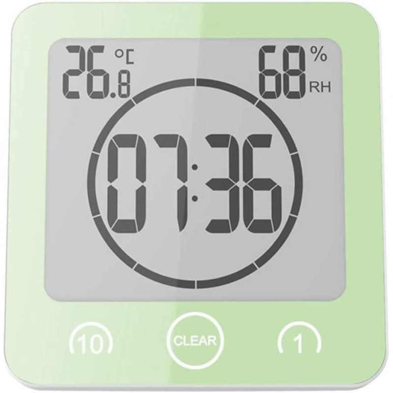 Bsdz Bathroom Clock, Shower Timer, Waterproof Wall Clock, Digital, Portable,
