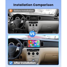 Car Radio for Toyota Corolla ex 2007-2012, Rimoody Car Stereo Android 13 Carplay Android Auto GPS Navigation 9 Inch Touch Screen Mirror Link WiFi HiFi Bluetooth FM RDS SWC + Backup Camera