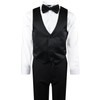 Black n Bianco Conjunto moderno de esmoquin para niño, Negro,