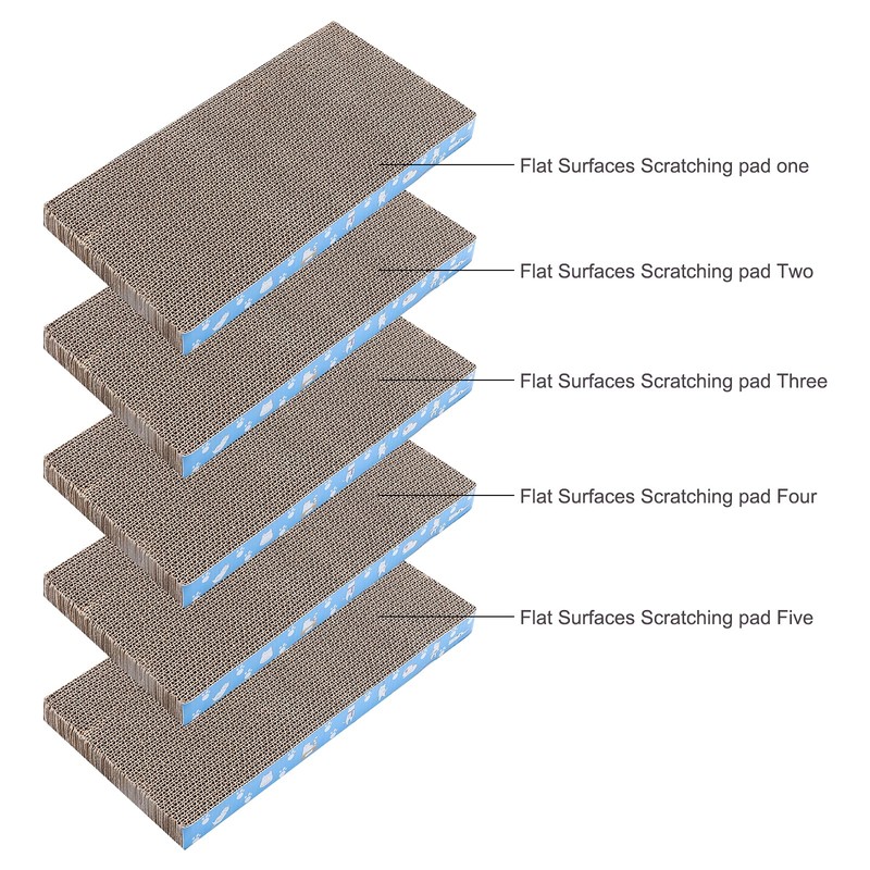 5 Packs in 1 Cat Scratch Pad, Cat Scratcher Cardboard,Reversible,Durable
