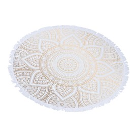Gatuida Sized Mandala Round Tapestry Microfiber Beach Towel Versatile Bath Towel for Camping Picnics