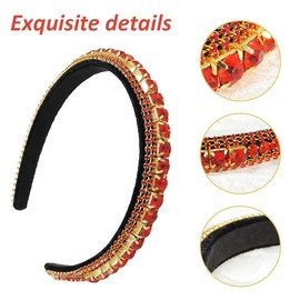 scicent Hair Bands, Crystal Rhinestone Headbands for Women and Girls, Non-Slip Headband, Glittering Headband, Vintage Retro Hair Band, Fashionable Hair Accessories - 28820