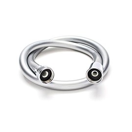 SilverLine Shower Hose 1/2 Inch Chrome with Anti-twist Protection Length 125 cm Made in Germany Various Lengths (50 - 200 cm) Complies with KTW & DVGW W 270 Requirements