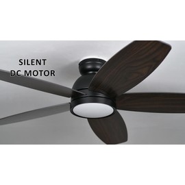 Carro 52" Ceiling Fan with Light Flush Mount, DC 10 Speeds Silent Ceiling Fan with Remote, 3 Light Colors Dimmable LED, for Living Room, Bedroom