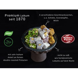 Palanci | Türkische Süssigkeiten Mix | Oriental Turkish Delight 400gr | Premium Lokum seit 1870 | Veggie | Jelly Fruit mit Pistazien, Haselnuss, Schokolade, Granatapfel | Süßigkeiten Mix | Mini Lokum