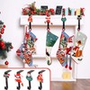 4pcs Christmas Stocking Holders, Santa Claus House Stocking Holders for
