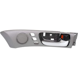 For Lexus ES330 2004 2005 2006 Interior Door Handle Front, Passenger Side Gray bezel with chrome lever | With door lock button| Trim: Base