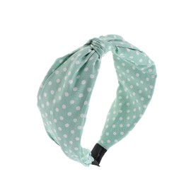 Motique Accessories Polka Dot Knotted Headbands for Women (Mint)