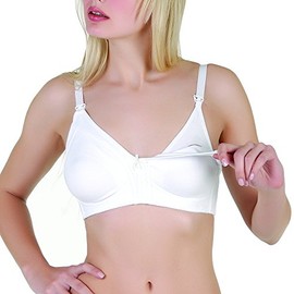 M.M.C. Shaping nursing bra with wide underbust elastic band | Breast shape for heavy breast breast breast | Seamless soft nursing bra without underwire | Maternity nursing bra | Maternity bra - White, size: 80