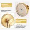 2Pcs Suction Hooks for Bathroom,Shower Towel Gold Hook Cup,Duty Vacuum
