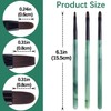 HINZIC 3PCS Nail Clean Up Brushes, Green Nail Art Polish