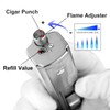 Cigar Cutter and Lighter Set 3 Torch Jet Flame with
