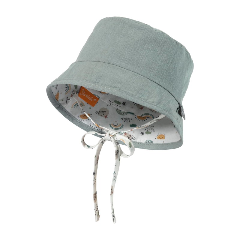 Sterntaler Unisex Reversible Bucket Hat Rainbow, Stone Green