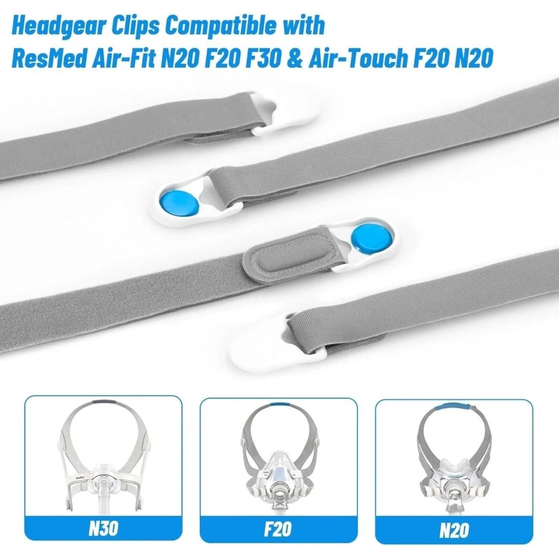 ResMed 4 Magnetic Headgear Clips Compatible with Resmed AirFit AirTouch