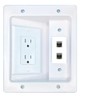 RiteAV 2 CAT6-SHIELDED Recessed Wall Plate Cable Concealer Management Kit