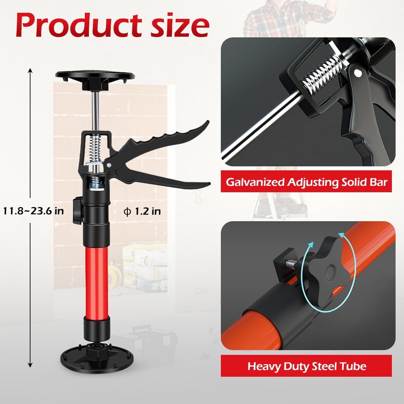 2Pack Adjustable Support Pole (Retractable from 12" to 24"), Cabinet
