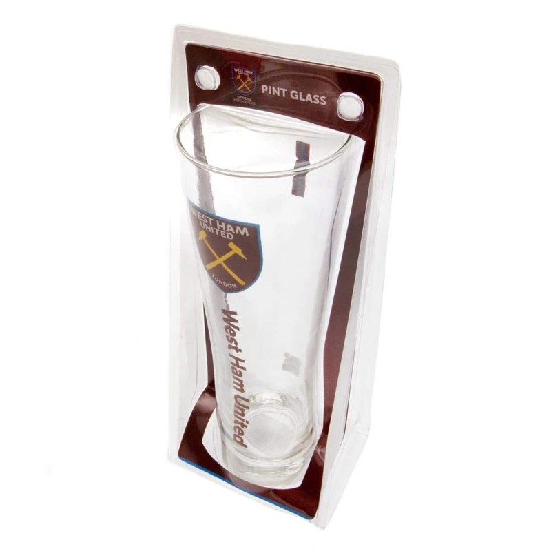 West Ham Offizielles Hohes Bierglas, mehrfarbig