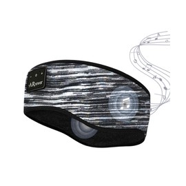 ARniwer Bluetooth Music Headband Wireless Bluetooth speaker Suitable for sleeping, doing yoga, running, exercising, etc. (Striped White)