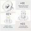 24 Pack Clear Glass Taper Candle Holders, 2.5 Inch Small