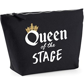 Hippowarehouse Queen of the Stage printed make up cosmetic wash bag 18x19x9cm